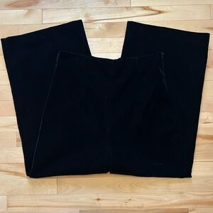 Ultra High Waist Black Velvet Pants